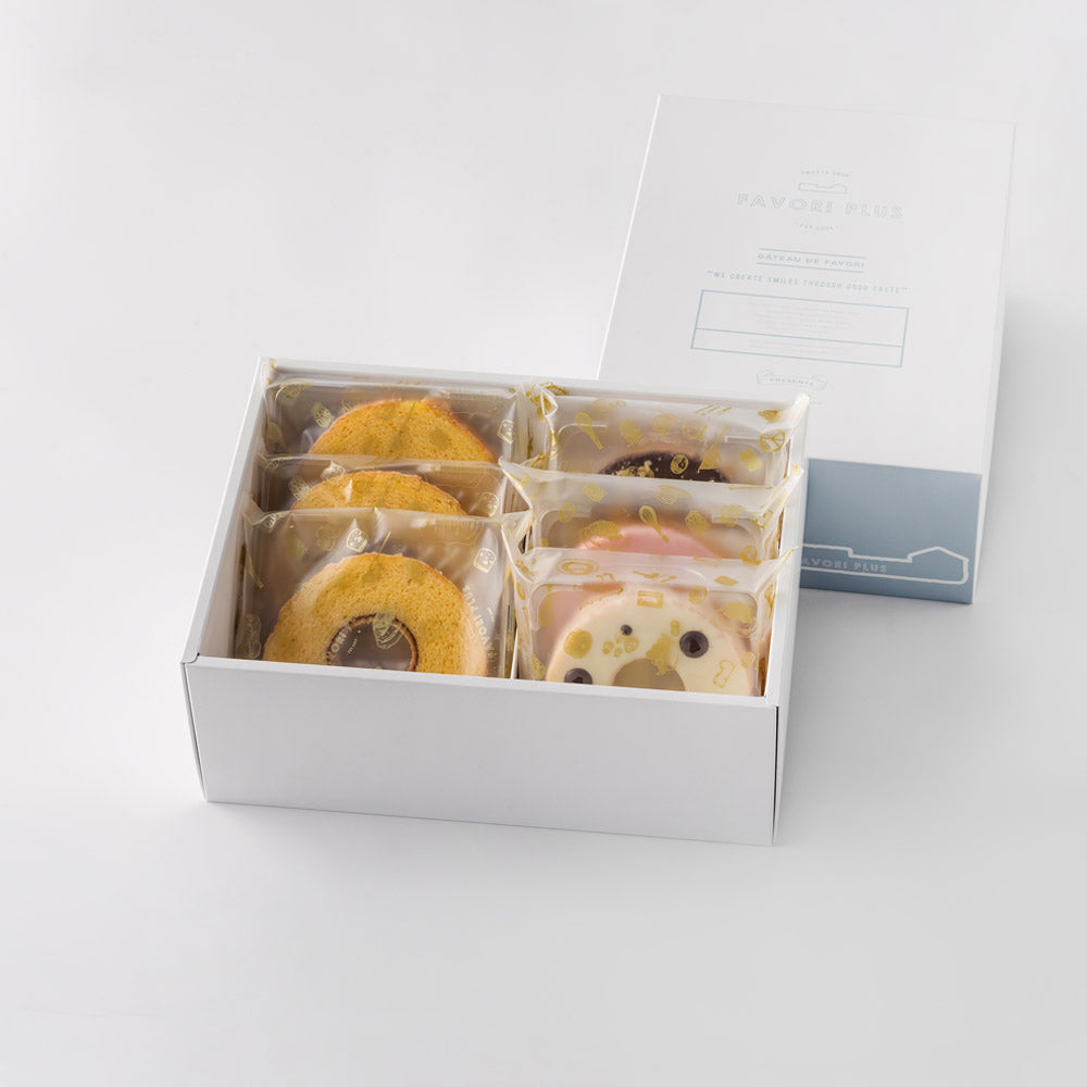 ギフトC(ミニバウム3枚とカラーバウム3種の詰合せ)