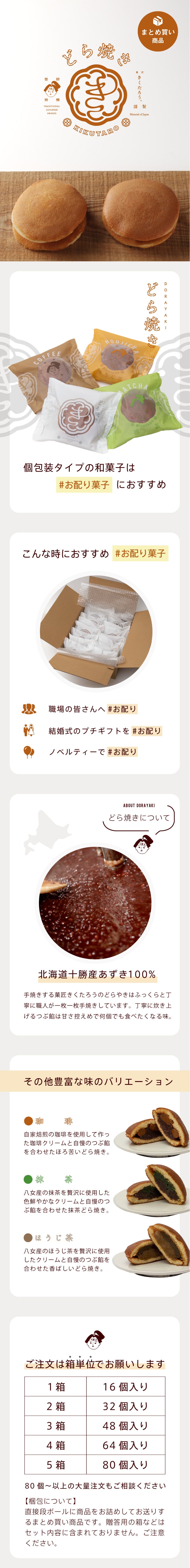 どら焼き/粒あん・箱詰め(粒あん16個入～)